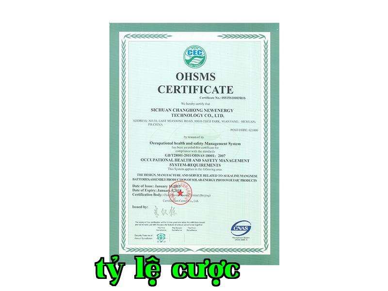 Chứng nhận hệ thống quản lý an toàn sức khỏe nghề nghiệp